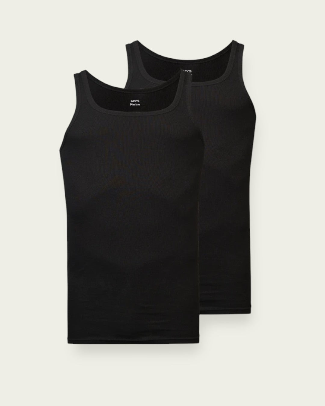 Men Ribbed Tank Top (Pack of 2)